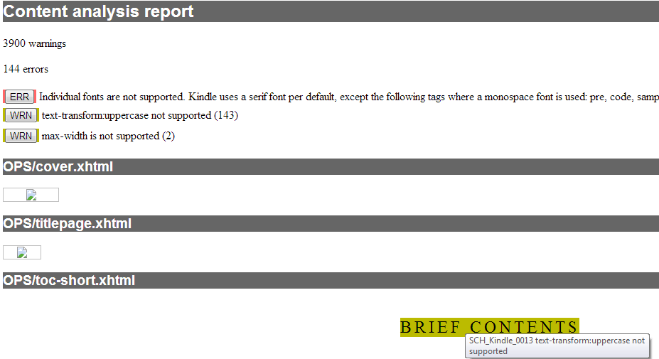 mobipocket check report